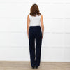Ba&sh Navy Cord Patch Pocket Wide Leg Trousers