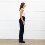 Ba&sh Navy Cord Patch Pocket Wide Leg Trousers