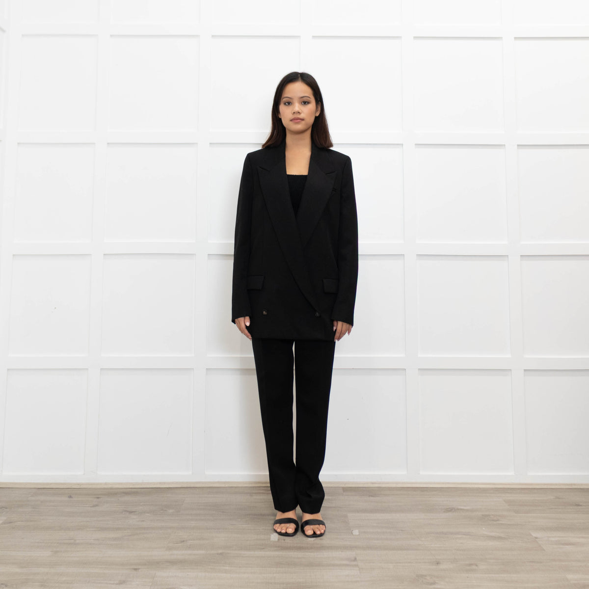 Bottega Veneta Black Oversized Wool Suit