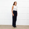 Ba&sh Navy Cord Patch Pocket Wide Leg Trousers