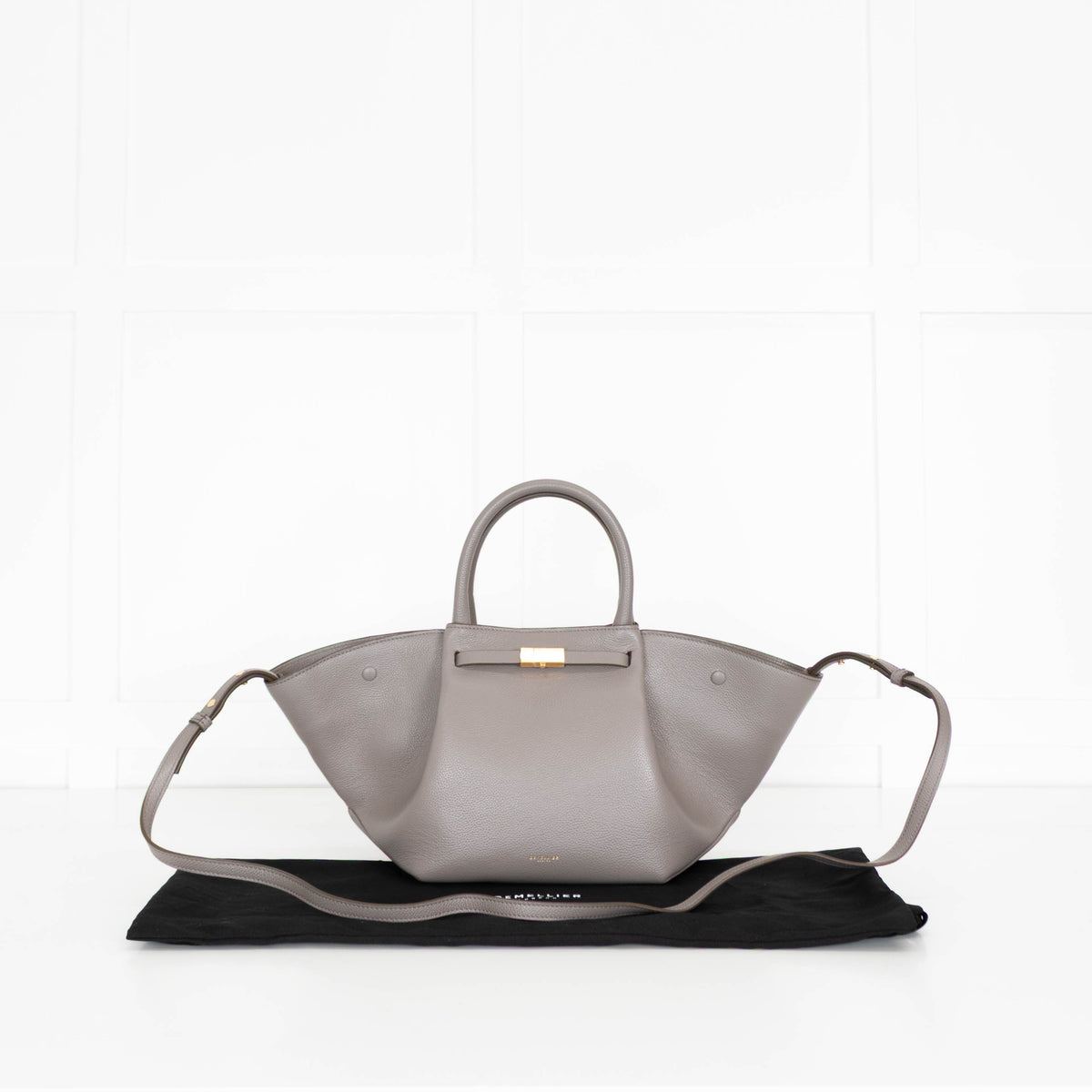 DeMellier Taupe Leather Midi New York Tote