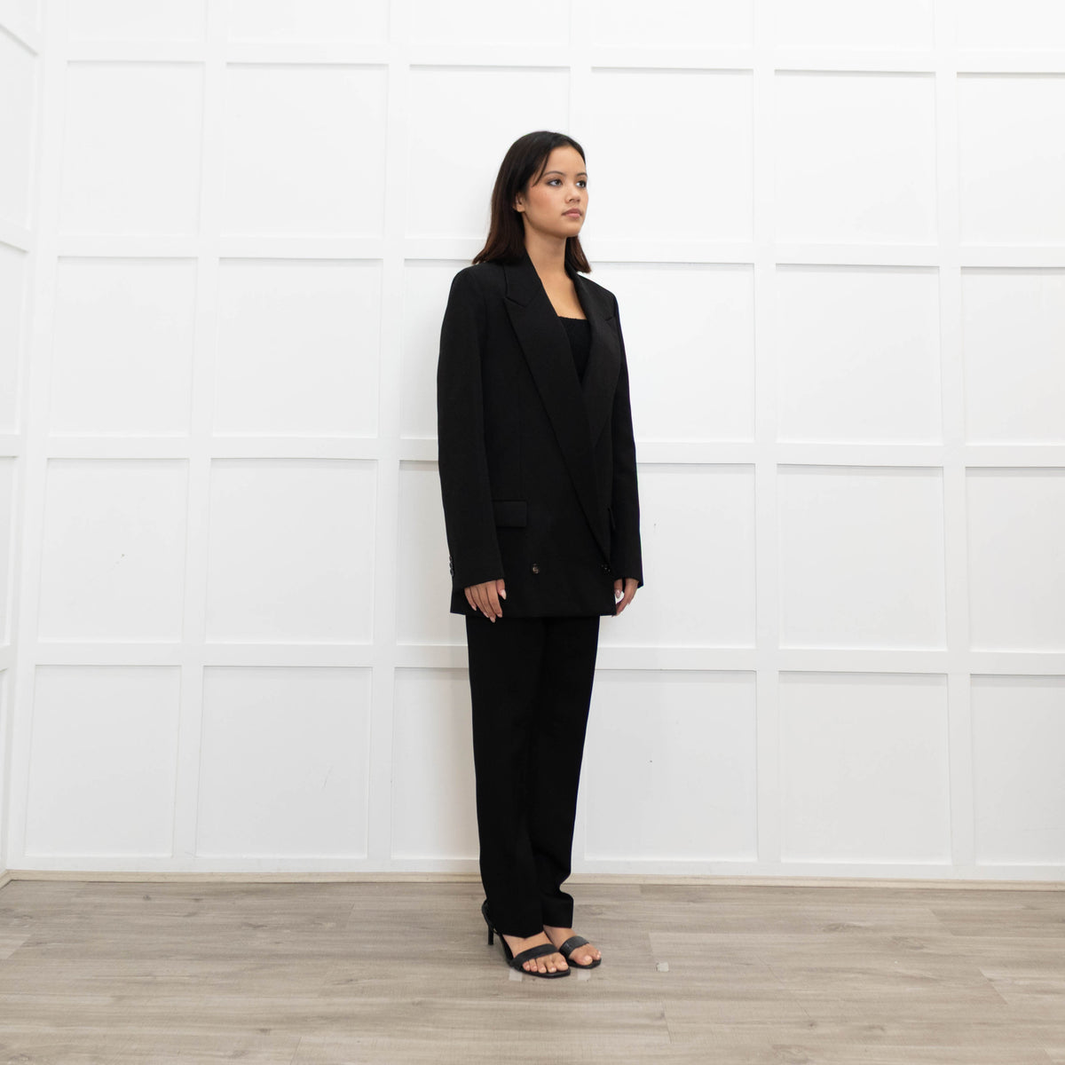 Bottega Veneta Black Oversized Wool Suit