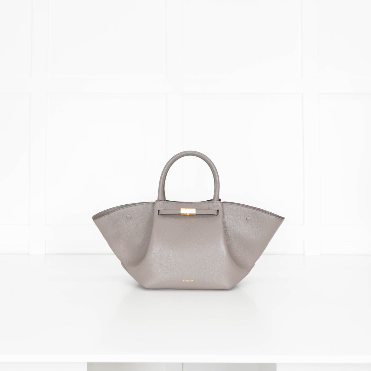 DeMellier Taupe Leather Midi New York Tote