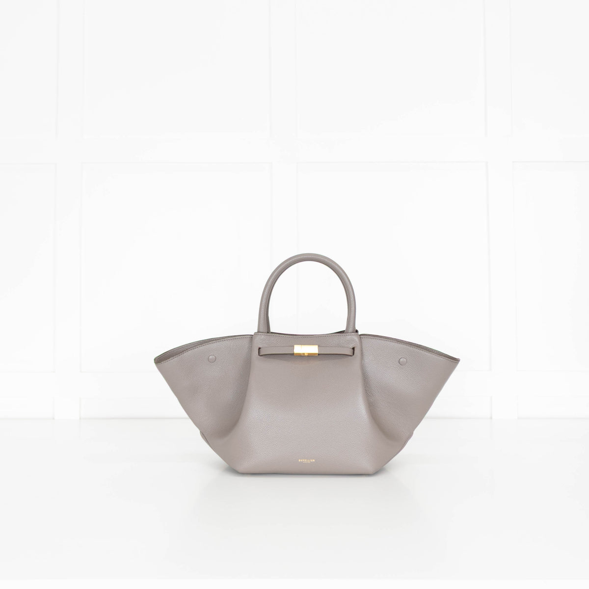 DeMellier Taupe Leather Midi New York Tote
