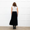 Teatum Jones Black Brocade Floral Maxi Skirt