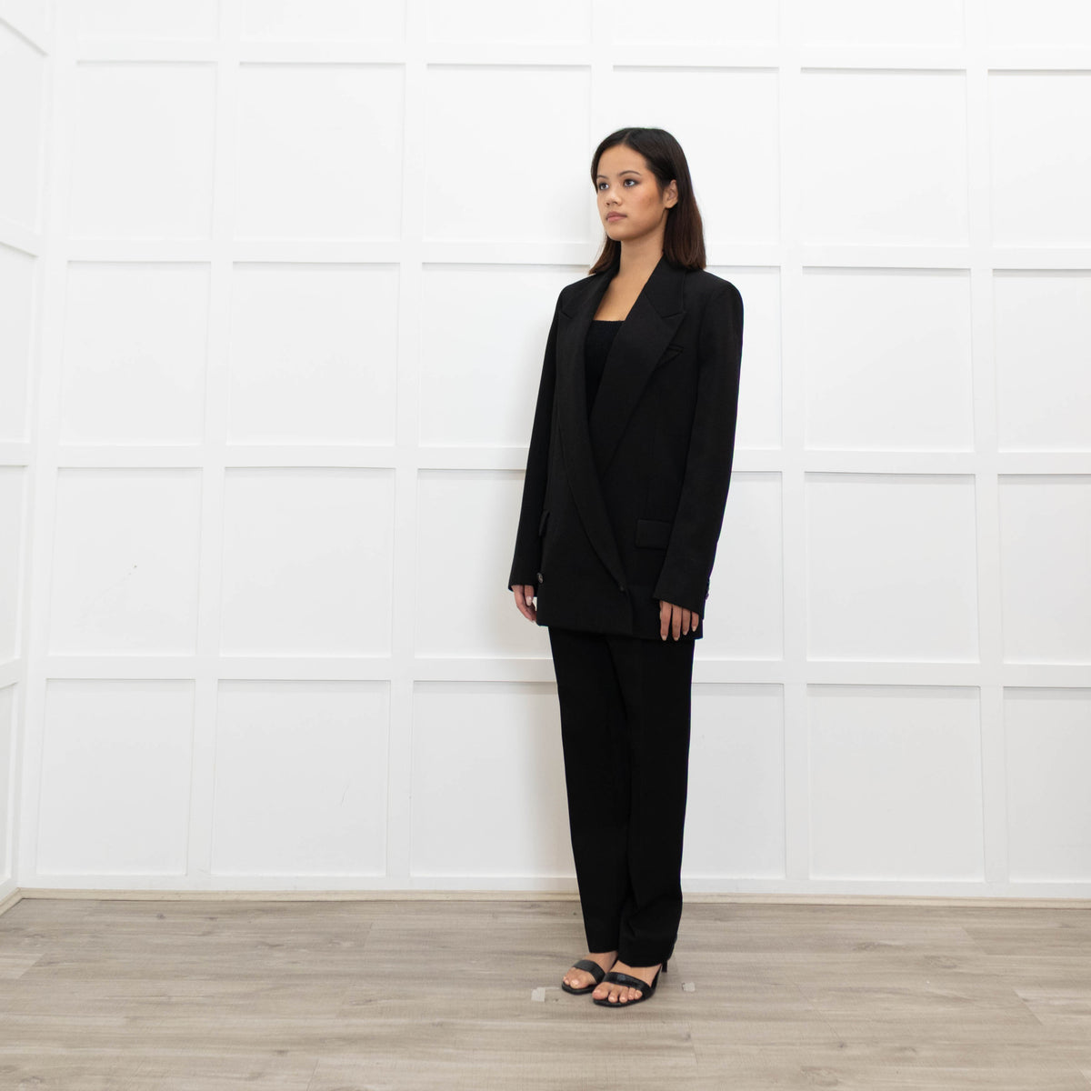 Bottega Veneta Black Oversized Wool Suit