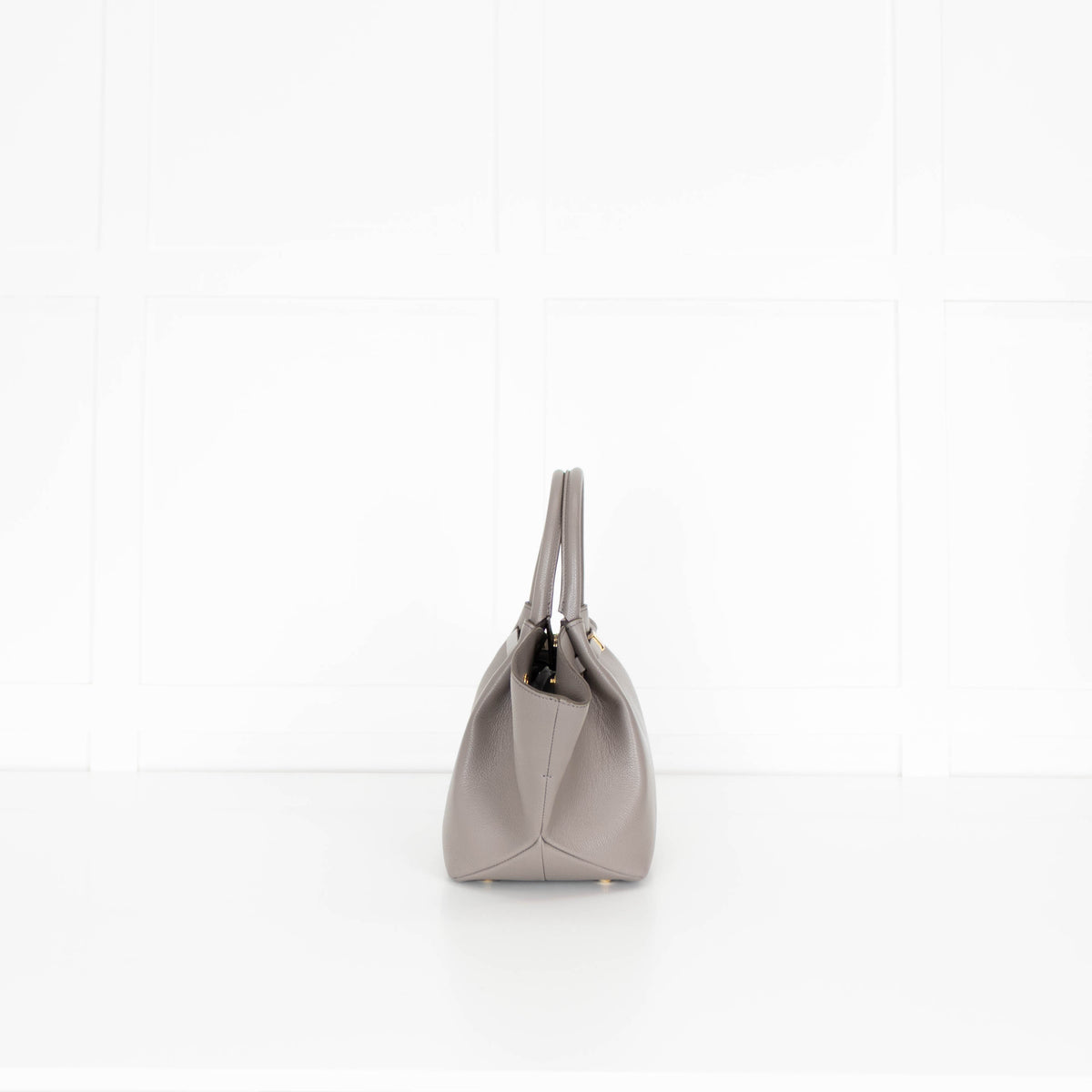 DeMellier Taupe Leather Midi New York Tote