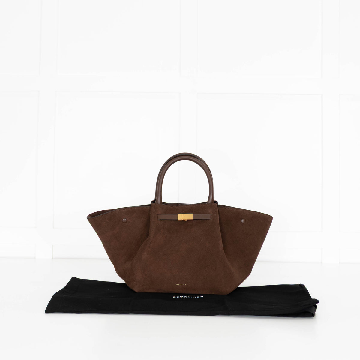 DeMellier Brown Suede Midi New York Tote