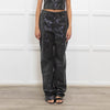 Rotate Birger Christensen Dark Grey Sequin Wide Leg Trousers