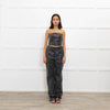 Rotate Birger Christensen Dark Grey Sequin Wide Leg Trousers