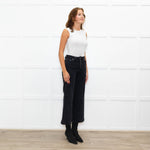 Paige Black Denim Anessa Cropped Jeans