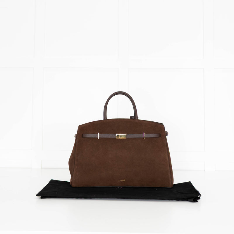 DeMellier Brown Suede Hudson Top Handle Bag
