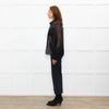 Gizia Black Lurex Organza Top