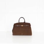 DeMellier Brown Suede Hudson Top Handle Bag