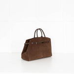 DeMellier Brown Suede Hudson Top Handle Bag
