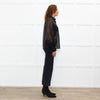 Gizia Black Lurex Organza Top