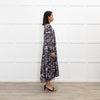 Charlotte Sparre Dark Grey Marble Print Long Sleeve Dress