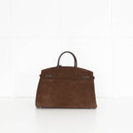 DeMellier Brown Suede Hudson Top Handle Bag