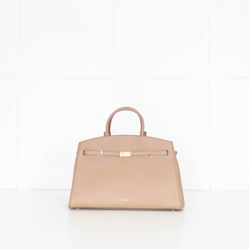 DeMellier Hudson Dark Sand Leather Tote