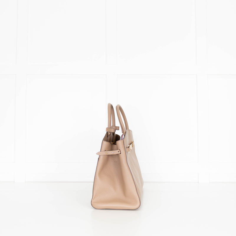 DeMellier Hudson Dark Sand Leather Tote
