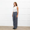 The Frankie Shop Grey Light Wool Blend High Waisted Trousers