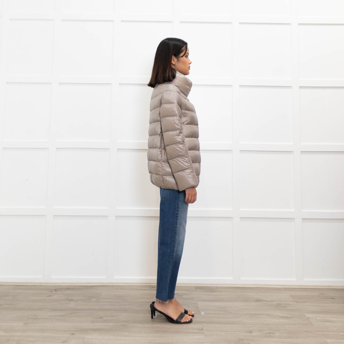 Herno Beige Short Puffer Jacket