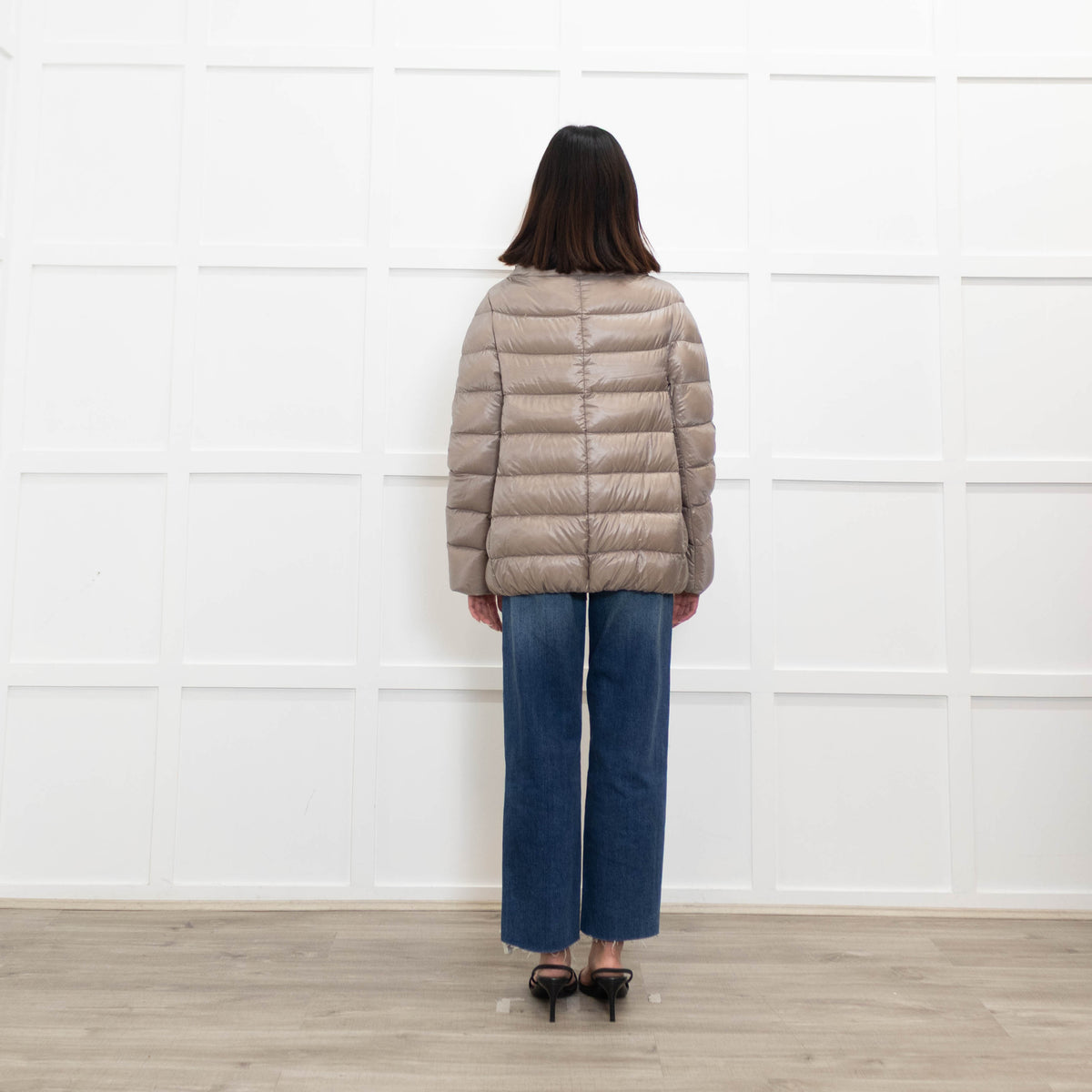 Herno Beige Short Puffer Jacket