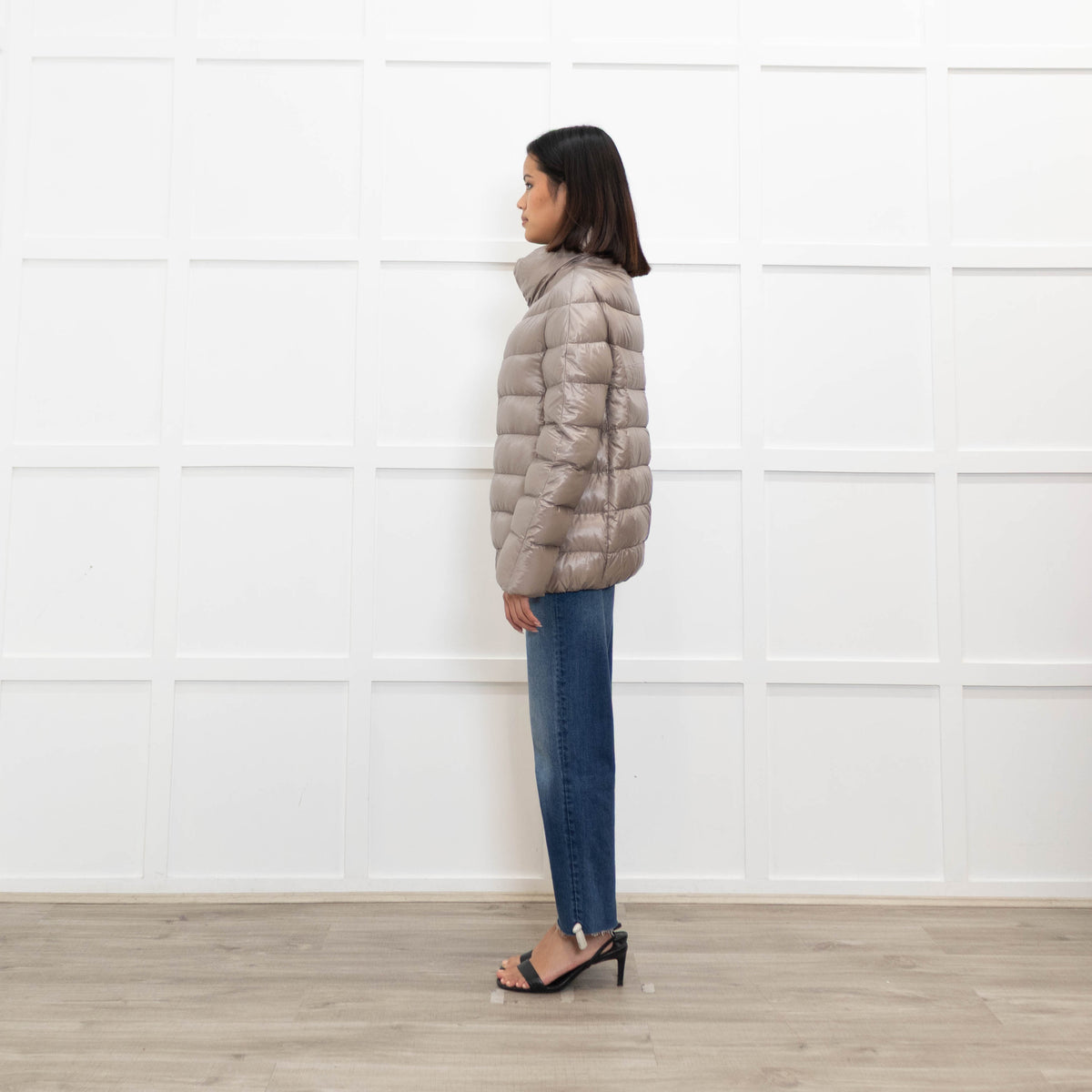 Herno Beige Short Puffer Jacket