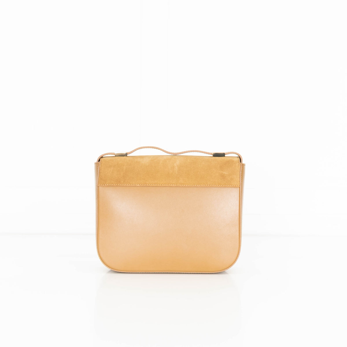 DeMellier Vancouver Gold Suede Crossbody Bag
