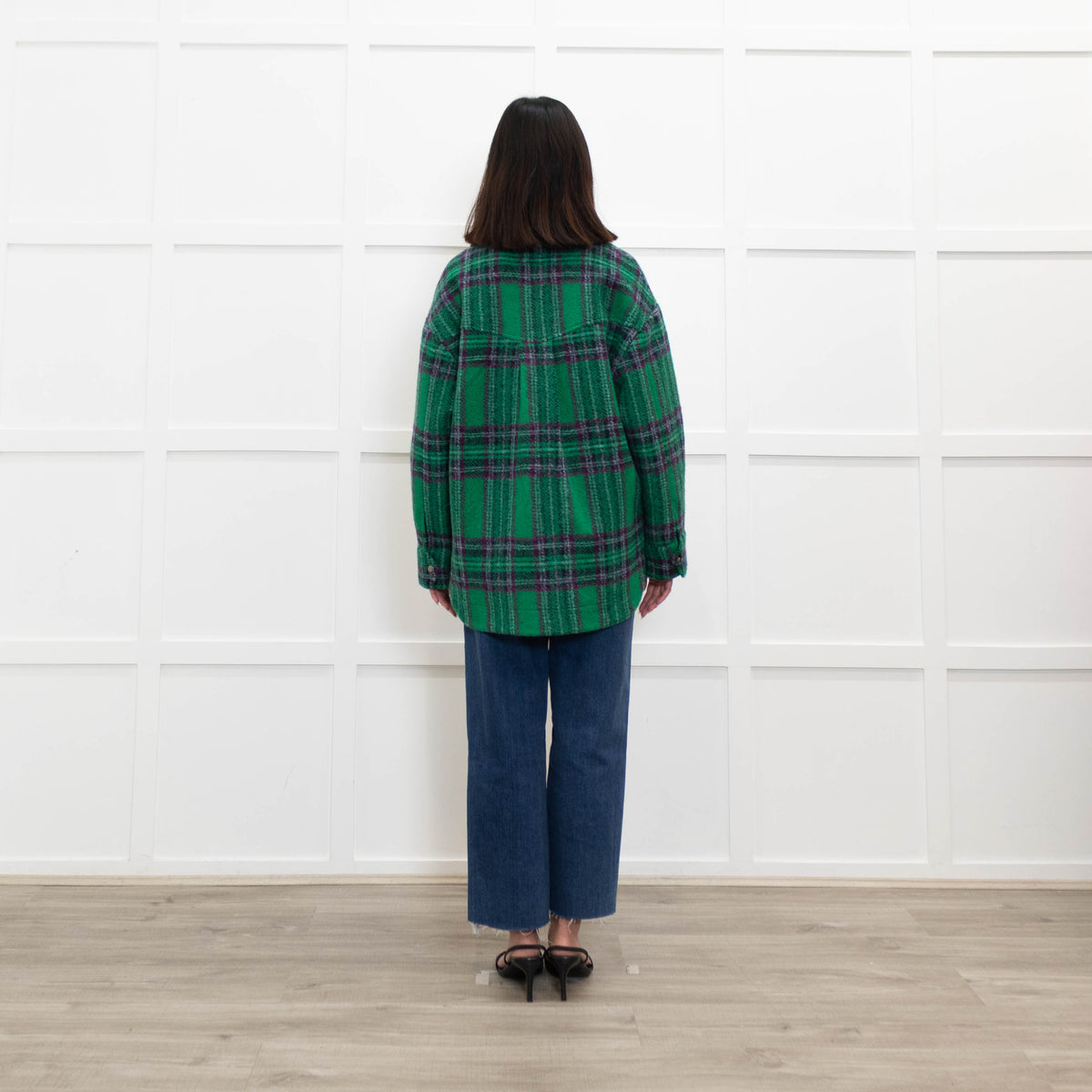 Suncoo Green Check Shacket