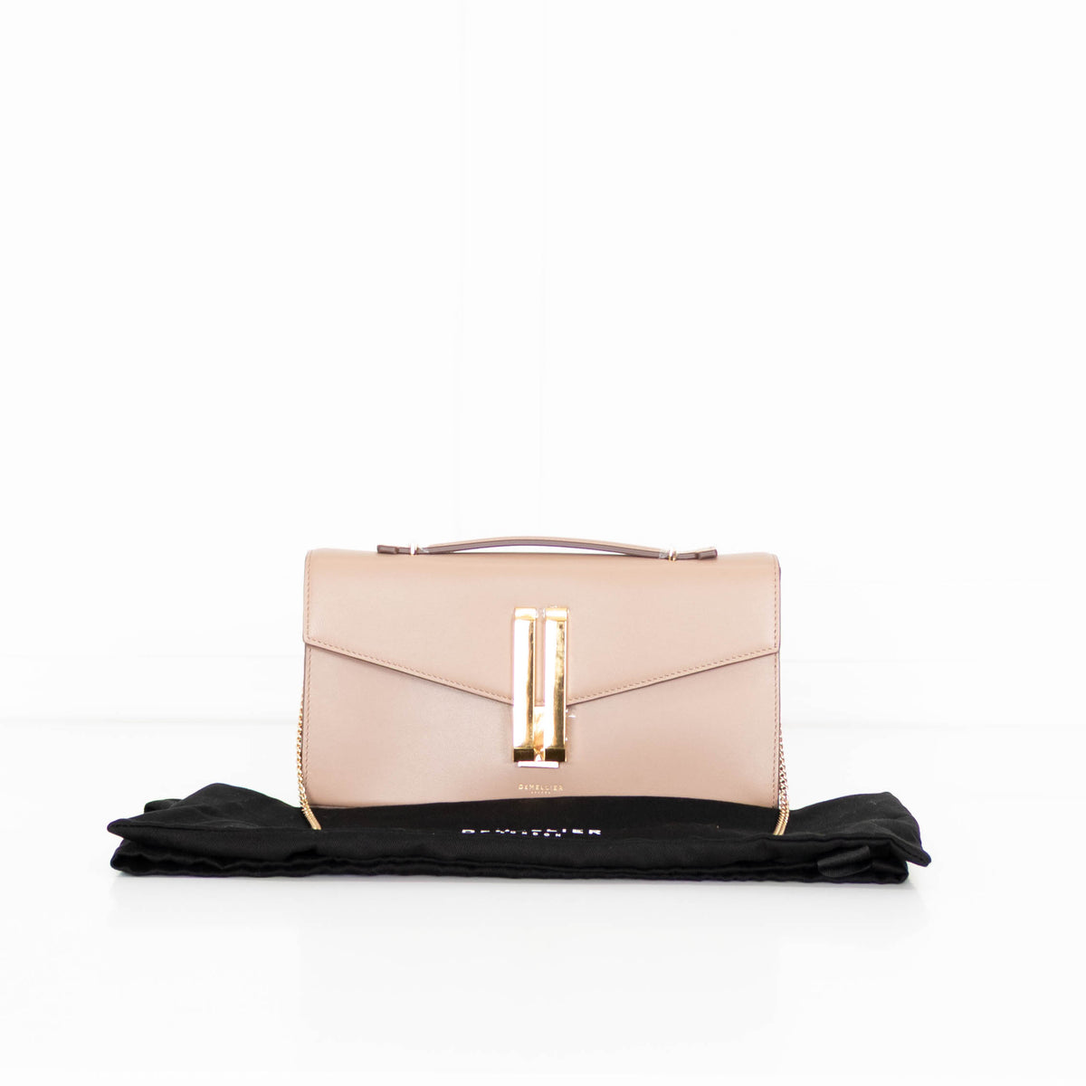 Demellier Dark Taupe Vancouver Clutch Bag