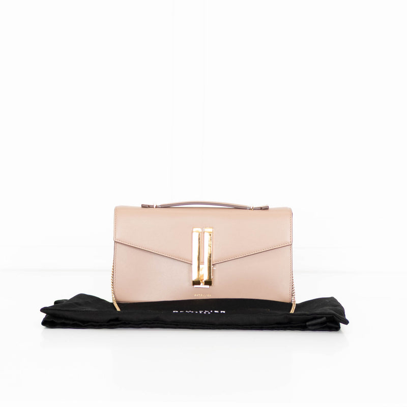 Demellier Dark Taupe Vancouver Clutch Bag