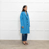 Laurel Bright Blue Fluffy Cocoon Style Coat