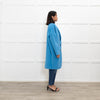 Laurel Bright Blue Fluffy Cocoon Style Coat