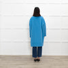 Laurel Bright Blue Fluffy Cocoon Style Coat