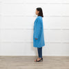 Laurel Bright Blue Fluffy Cocoon Style Coat