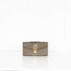 DeMellier Vancouver Olive Green Leather Clutch Bag
