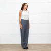 The Frankie Shop Grey Light Wool Blend High Waisted Trousers