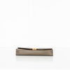 DeMellier Vancouver Olive Green Leather Clutch Bag