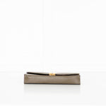 DeMellier Vancouver Olive Green Leather Clutch Bag