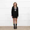 Valentino Black Silver Sequin Embellished Tunic