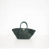 DeMeiller Green Suede Midi New York Tote