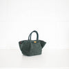 DeMeiller Green Suede Midi New York Tote