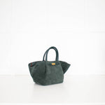DeMeiller Green Suede Midi New York Tote