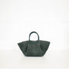 DeMeiller Green Suede Midi New York Tote