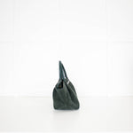 DeMeiller Green Suede Midi New York Tote