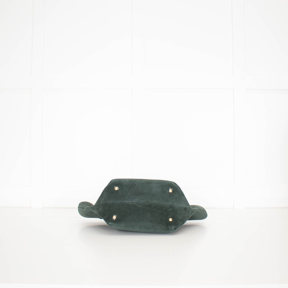 DeMeiller Green Suede Midi New York Tote