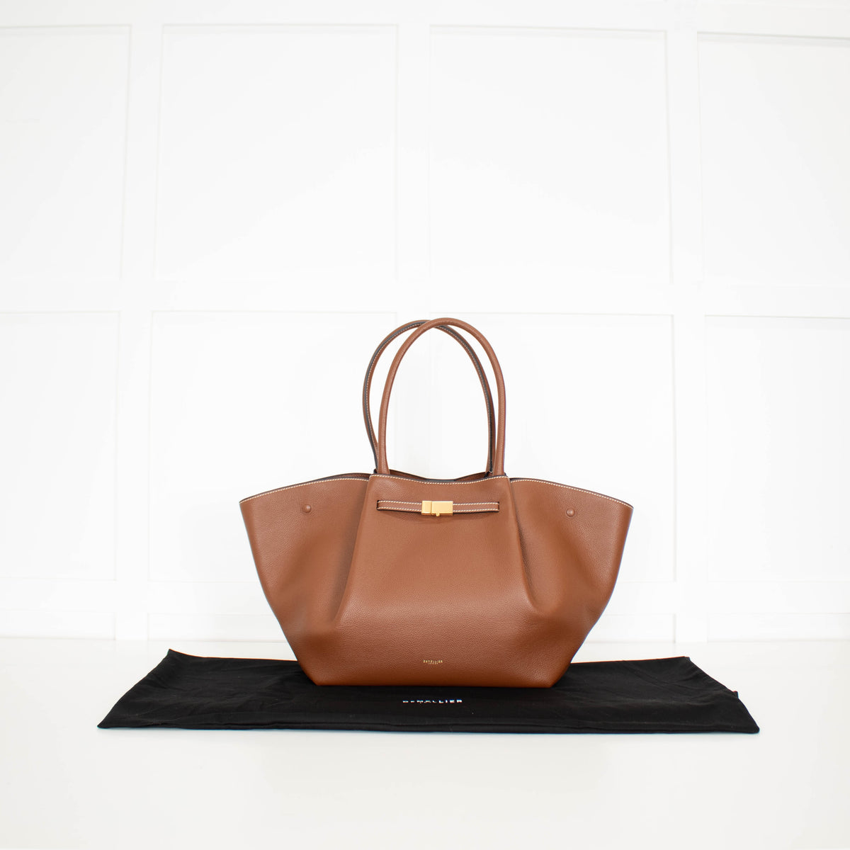 Demellier Tan Grain Leather New York Tote
