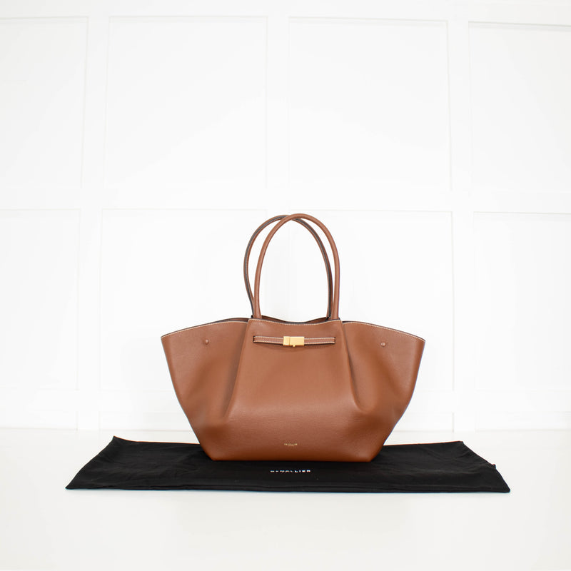 Demellier Tan Grain Leather New York Tote
