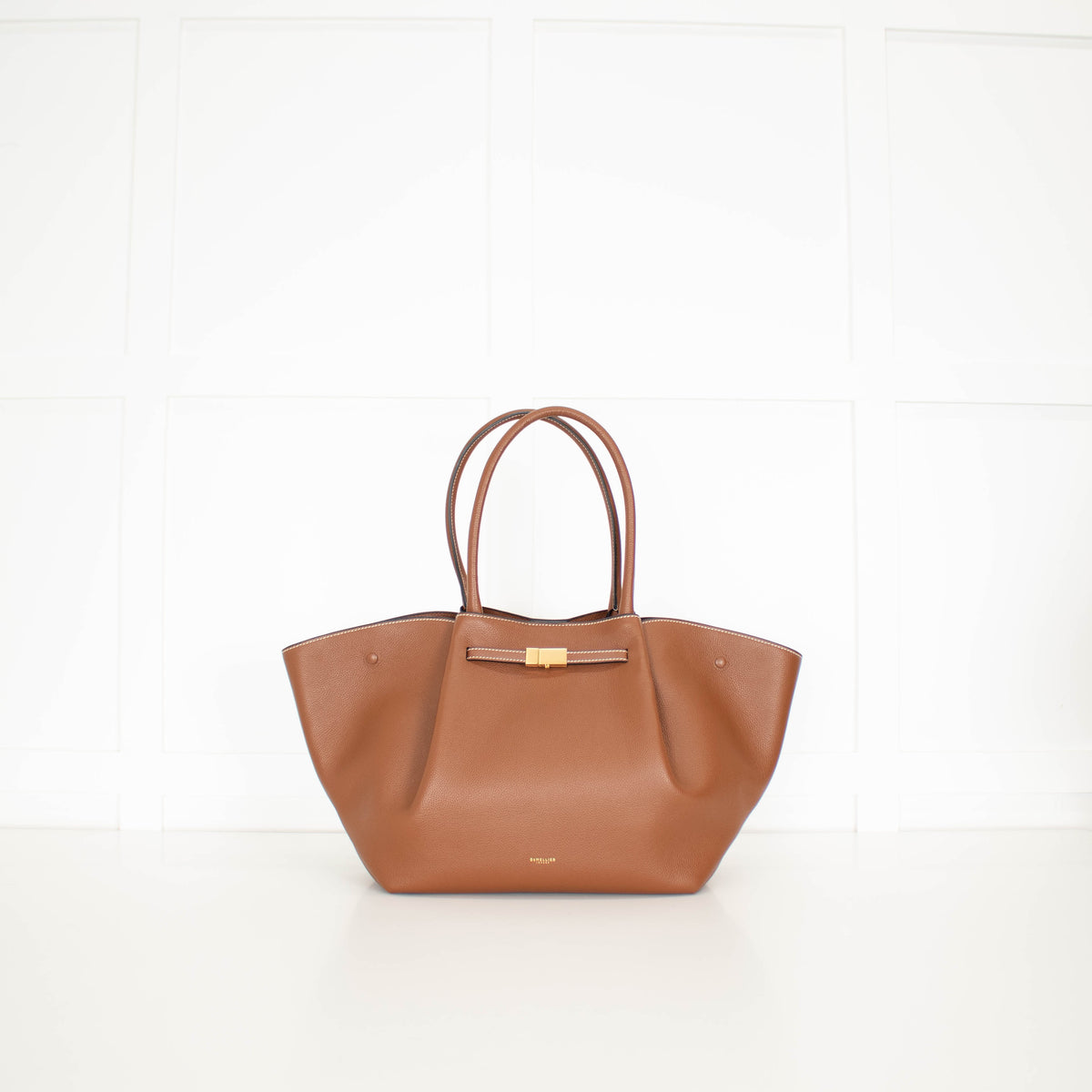 Demellier Tan Grain Leather New York Tote